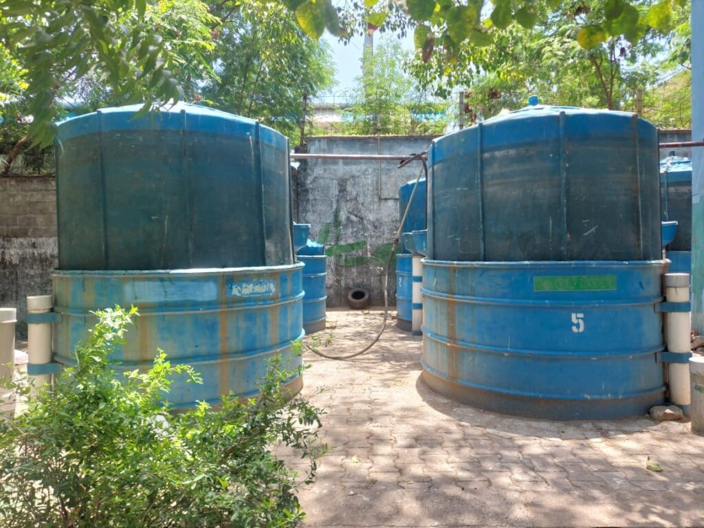 250Kg/day Food waste biogas plant,ITC-Chennai